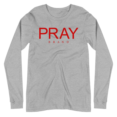 Pray Brand Long Sleeve Tees (Red)